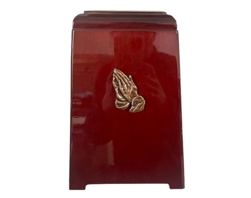 Praying Hands Mahogany Urn WU113