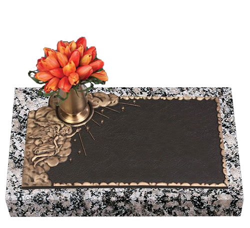 Bronze grave markers and memorial plaques in Toronto with granite base and custom designs