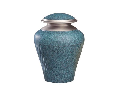 Blue Stone Metal Urn MU305 Blue Stone Metal Urn MU305