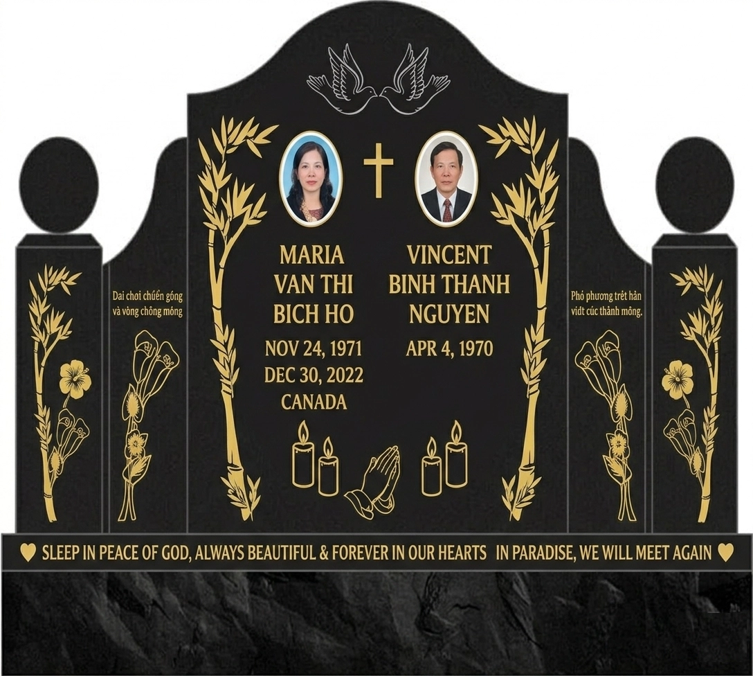 Custom headstone design process in Toronto from concept to finished granite monument