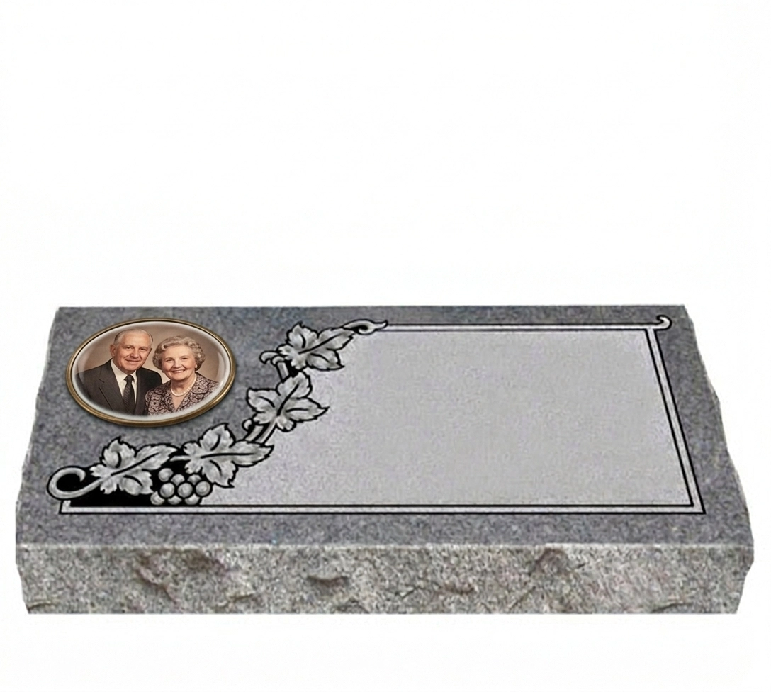 Flat headstones and grave markers in Toronto including granite and bronze cemetery markers