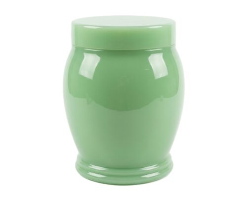 Green Jade-Style Urn Green jade-style urn with polished finish