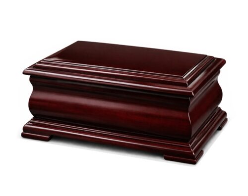 Chastity Mahogany wood urn elegant durable cremation container