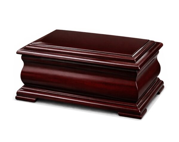 Chastity Mahogany wood urn elegant durable cremation container