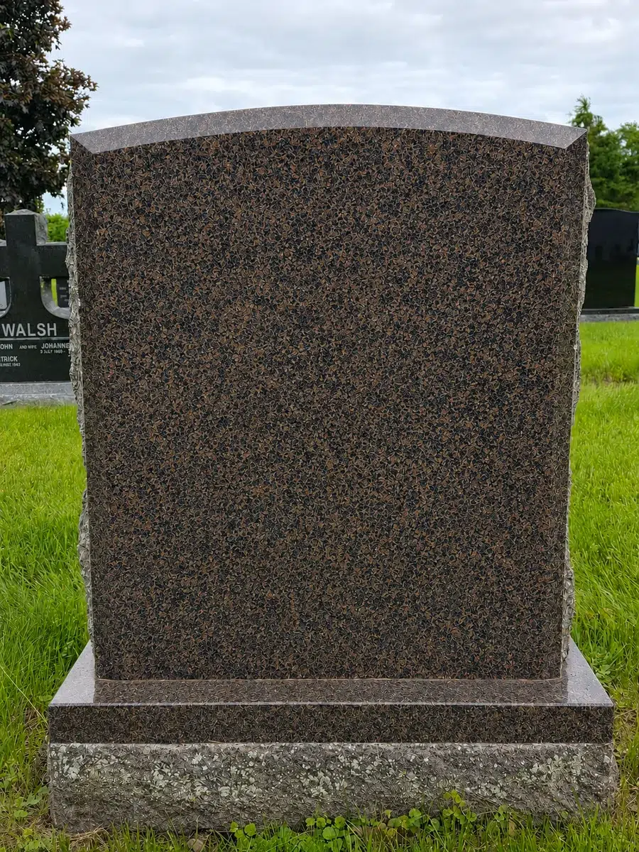 Indian Mahogany granite headstone