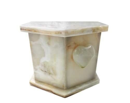 Solace White Onyx Marble Urn MAU020