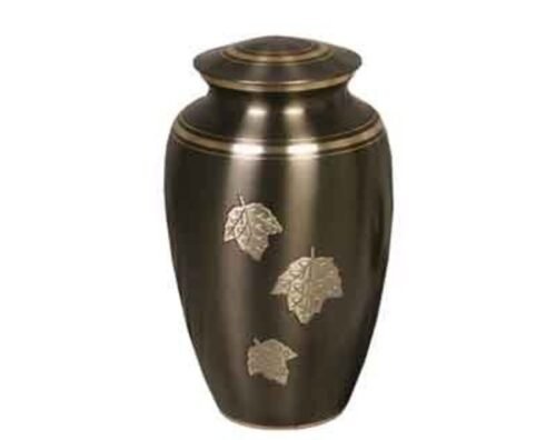 Falling Leaves Metal Urn MU184