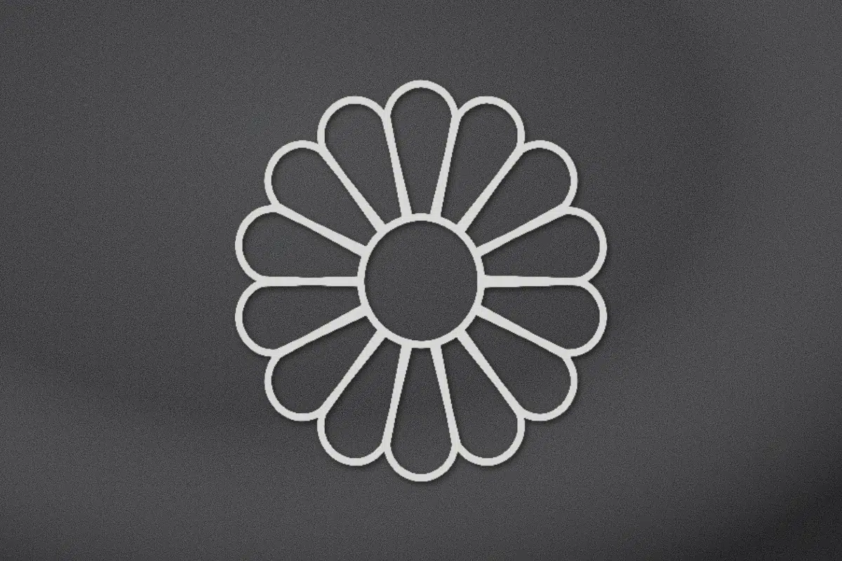 Daisy engraved on black granite