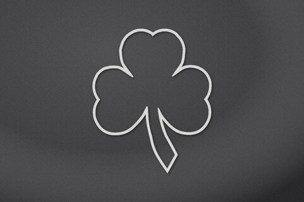 Shamrock engraved on black granite